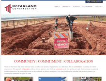 Tablet Screenshot of mcfarlandconstructionus.com